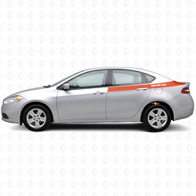 Benutzerdefinierte Schriftzüge Heckseitliche Streifen Vinyl-Aufkleber-Kit für Dodge Dart 2013+_4