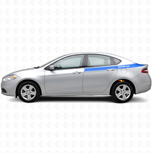 Maßgeschneidertes Schriftzug-Heckseiten-Konturenstreifen-Vinyl-Aufkleber-Set für Dodge Dart 2013+_2