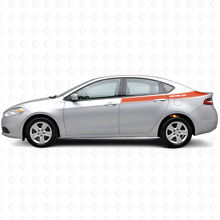 Maßgeschneidertes Schriftzug-Heckseiten-Konturenstreifen-Vinyl-Aufkleber-Set für Dodge Dart 2013+_4
