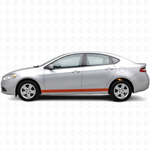 Gerade Zierleisten-Umrissaufkleber Set aus Vinyl für Dodge Dart 2013+_4