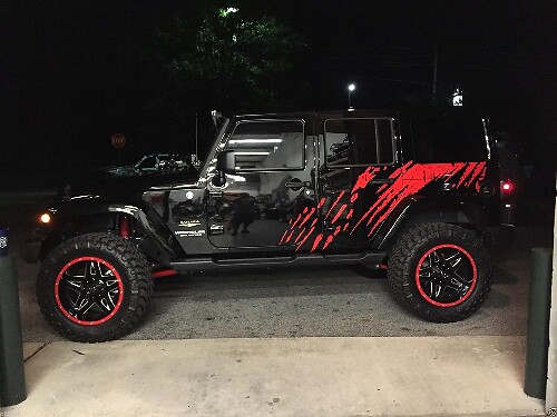 Seitenschutz Spritzschutz Vinyl Aufkleber Set für Jeep Wrangler Unlimited 2007-18