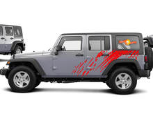 Schlammspritz-Seitengrafik-Vinyl-Aufkleber-Set für Jeep Wrangler Unlimited_2