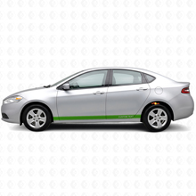 Benutzerdefinierte Umriss-Auffahrleisten-Streifen Vinyl-Aufkleber-Kit für Dodge Dart 2013+_3