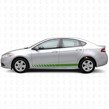 Strobe Style Schwellerstreifen Vinyl-Aufkleber Set für Dodge Dart 2013+_3