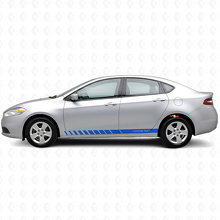 Stroboskop-Stil Rocker Panel Custom Streifen Vinyl-Aufkleber-Set für Dodge Dart 2013+_2