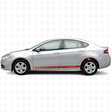 Stroboskop-Stil Rocker Panel Custom Streifen Vinyl-Aufkleber-Set für Dodge Dart 2013+_4