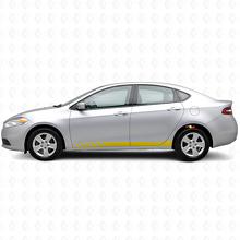Stroboskop-Stil Rocker Panel Custom Streifen Vinyl-Aufkleber-Set für Dodge Dart 2013+_5