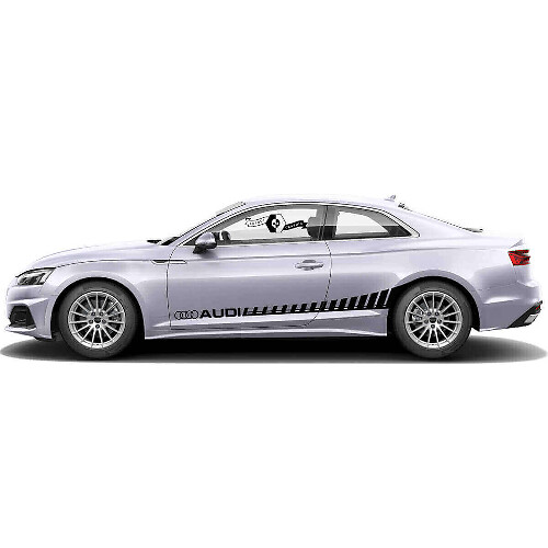 Strobe Style Marken-Seitenstreifen Vinyl-Aufkleber-Set für Audi A5