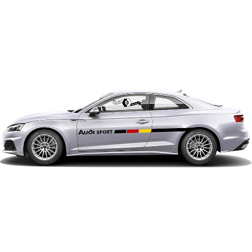 Seitlicher Vinyl-Aufkleber-Kit im Design der deutschen Flagge für Audi A5