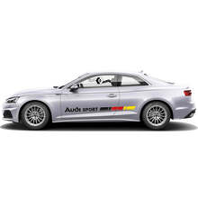 Seitlicher Vinyl-Aufkleber-Kit im Design der deutschen Flagge für Audi A5_3