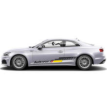Seitlicher Vinyl-Aufkleber-Kit im Design der deutschen Flagge für Audi A5_4