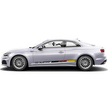 Seitlicher Vinyl-Aufkleber-Kit im Design der deutschen Flagge für Audi A5_6