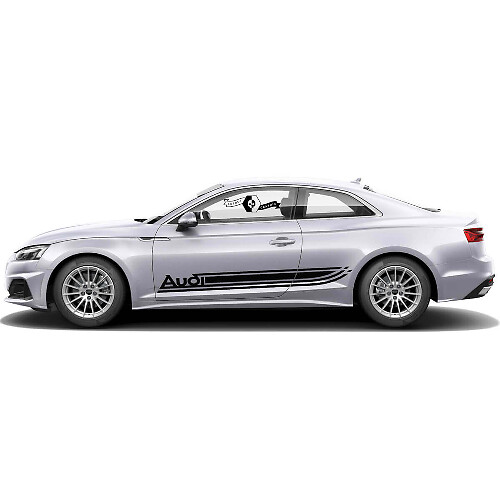 Marken-Seitenstreifen Vinyl-Aufkleber-Set für Audi A5