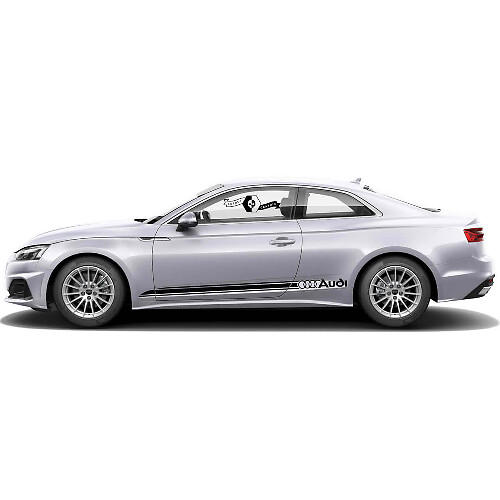 Branded Outline Seitenstreifen Vinyl-Aufkleberset für Audi A5