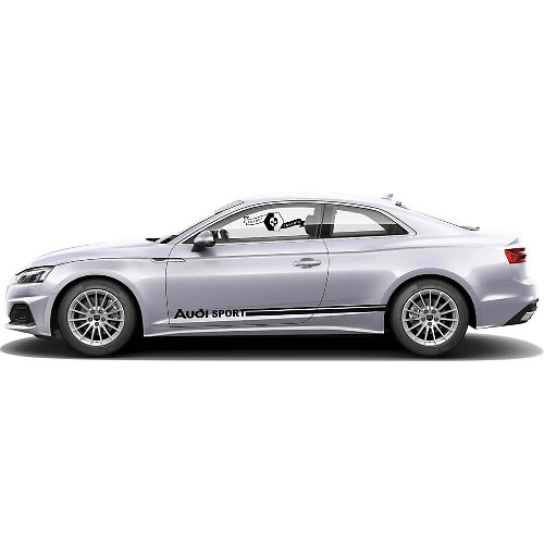 Audi Logo Seitliche Streifen Vinyl Aufkleber Set für Audi A5