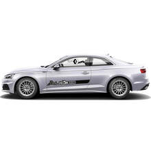 Audi Logo Seitliche Streifen Vinyl Aufkleber Set für Audi A5_3