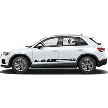 Marken-Stroboskop Seitenstreifen Vinyl-Aufkleber Set für Audi Q3_4