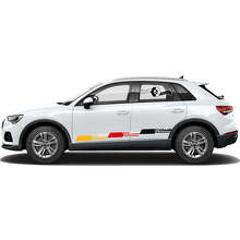 Seitliche Vinyl-Streifen im Stil der deutschen Flagge Set für Audi Q3_2