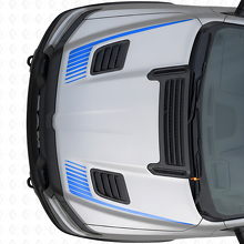Hockeyschläger-Stroboskop-Stil Motorhauben-Vinylaufkleber-Set für Dodge Ram Sport 2019+_2