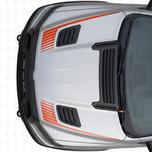 Hockeyschläger-Stroboskop-Stil Motorhauben-Vinylaufkleber-Set für Dodge Ram Sport 2019+_4