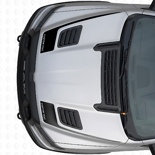 Hockeyschläger-Stil Custom Hauben-Vinyl-Aufkleberset für Dodge Ram Sport 2019+_1