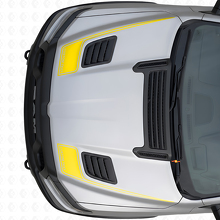 Outline Benutzerdefinierte Text Motorhaubenstreifen Vinyl-Aufkleber Set für Dodge Ram Sport 2019+_5