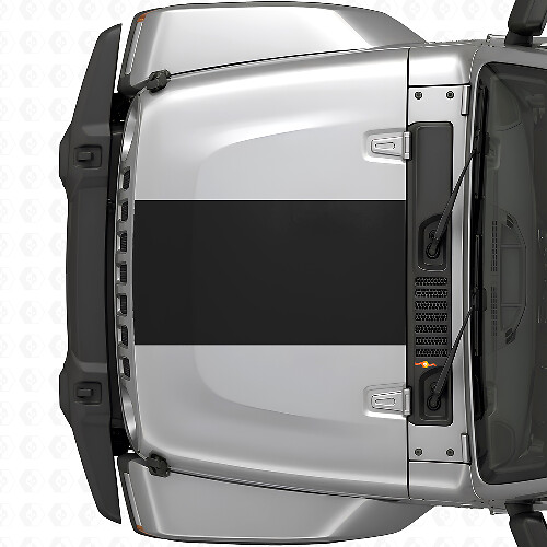 Zentraler breiter Haubenstreifen Vinylaufkleber für Jeep Wrangler 2007+_1