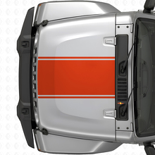 Zentraler Umriss Motorhauben-Streifen Vinyl-Aufkleber für Jeep Wrangler 2007+_4