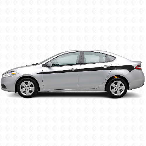 Akzent-Seitenstreifen Vinyl-Aufkleber Kit für Dodge Dart 2013+