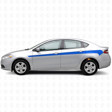 Akzent-Seitenstreifen Vinyl-Aufkleber Kit für Dodge Dart 2013+_2