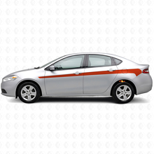 Akzent-Seitenstreifen Vinyl-Aufkleber Kit für Dodge Dart 2013+_4