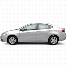 Strobe Umriss Seitenstreifen Vinyl-Aufkleber Set für Dodge Dart 2013+_4