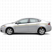 Strobe Umriss Seitenstreifen Vinyl-Aufkleber Set für Dodge Dart 2013+_5