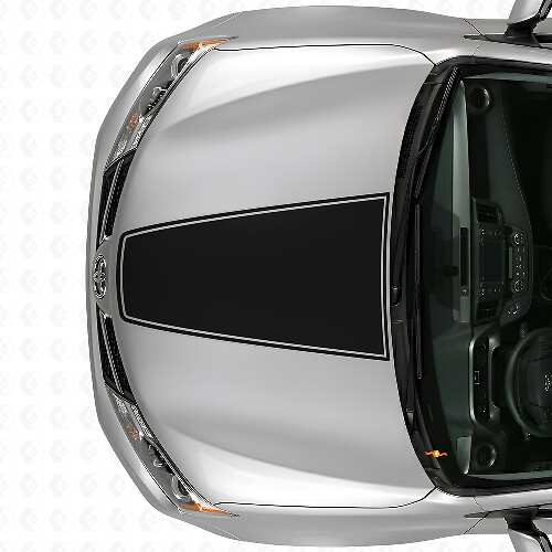 Schwarz Umriss Motorhauben Vinyl-Aufkleber für Toyota RAV4 2013+