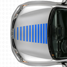 Strobe-Stil Motorhaubenstreifen Vinylaufkleber für Toyota RAV4 2013+_2