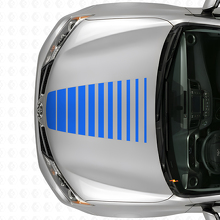 Aufleuchtender Stroboskop-Motorhaubenstreifen Vinyl-Aufkleber für Toyota RAV4 2013+_2