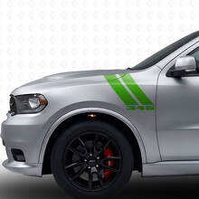 345 Doppelstreifen Front Kotflügel Vinyl-Aufkleber Satz für Dodge Durango 2011+_3