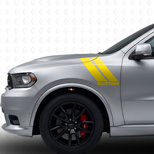 Benutzerdefiniertes Vinyl-Aufkleber-Set mit doppelten Streifen für vorderen Kotflügel für Dodge Durango 2011+_5