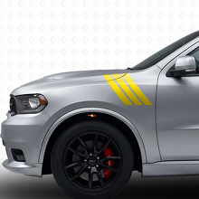 Front Kotflügel Vinyl Aufkleber Set mit Dreifachstreifen für Dodge Durango 2011+_5