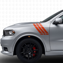 345 Triple Streifen Frontkotflügel Vinyl-Aufkleber-Kit für Dodge Durango 2011+_4