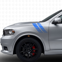 Duales Stroboskop vorderer Kotflügel-Streifen Vinyl-Aufkleber-Set für Dodge Durango 2011+_2