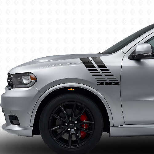 392 Strobe-Streifen Front Kotflügel Vinyl-Aufkleber Set für Dodge Durango 2011+