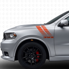 392 Strobe-Streifen Front Kotflügel Vinyl-Aufkleber Set für Dodge Durango 2011+_4
