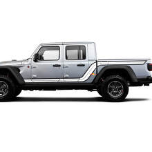 Zwillingsumriss Seitenstreifen Vinyl-Aufkleber-Set für Jeep Gladiator_2