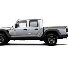 Zwillingsumriss Seitenstreifen Vinyl-Aufkleber-Set für Jeep Gladiator_3