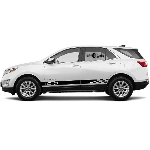 Racing-Stil Türseitenstreifen Vinyl-Aufkleber-Set für Chevrolet Equinox 2021