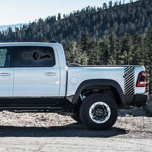Hemi Rebel hintere Seitenstreifen Vinyl-Aufkleber-Set für Dodge Ram Rebel 2021+_2