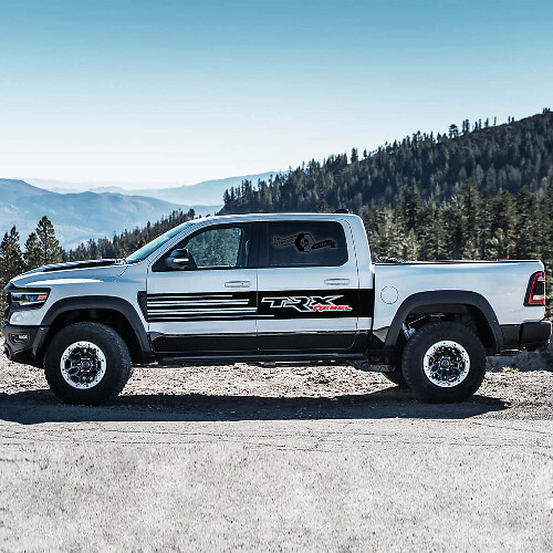 TRX Rebel Tür Seitenstreifen Vinylaufkleber Set für Dodge Ram Rebel 2021+