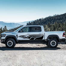 Tribal Stil Flammen Seiten Vinyl Aufkleber Kit für Dodge Ram Rebel TRX 2021+_2