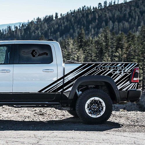 TRX Rebel Seitenstreifen Vinyl-Aufkleberset für Dodge Ram Rebel 2021+